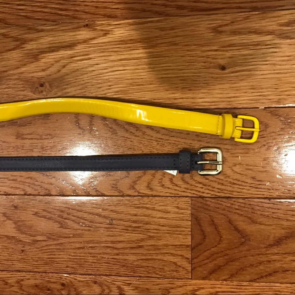 Purple yellow skinny belt